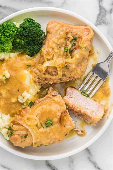 Slow Cooker Pork Chops (with Gravy) - Little Sunny Kitchen