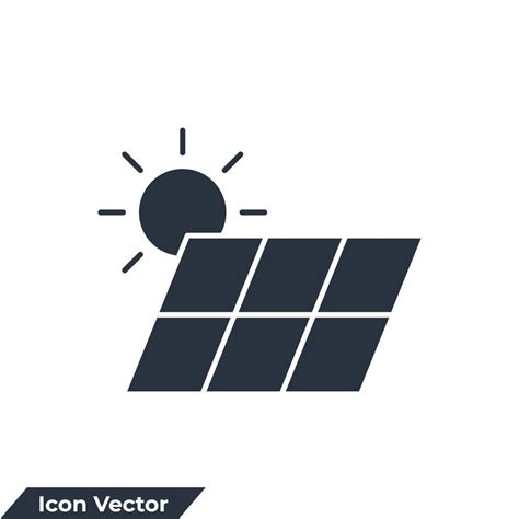 Solar Energy Icon Logo Vector Illustration Solar Panels Symbol Template For Graphic And Web