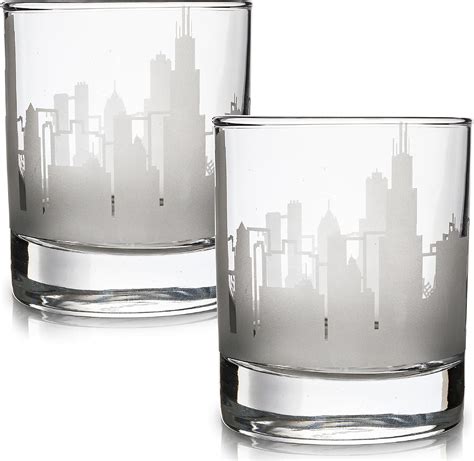 Greenline Goods Whiskey Glasses 10 Oz Tumbler T Set For Chicago