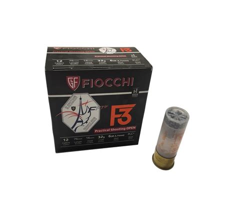 FIOCCHI CARTUCCE F3 PRACTICAL SHOOTING OPEN CAL 12 32g Conf Da 25pz