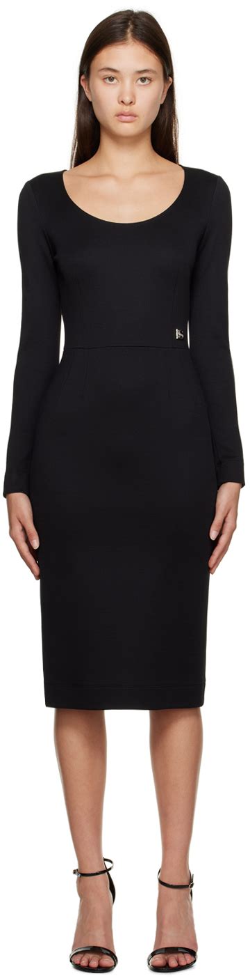 Dolceandgabbana Black Milano Midi Dress Ssense