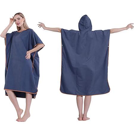 Atopoler Poncho Handtuch F R Erwachsene Mikrofaser Zum Umziehen Mit