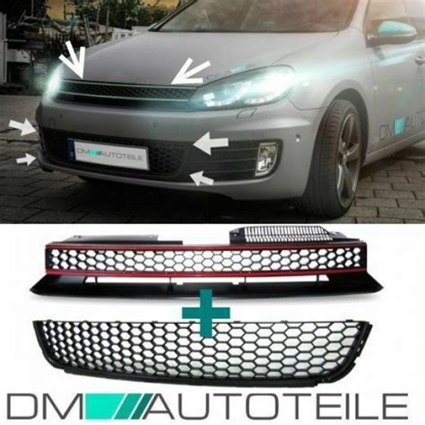 Wabengrill Kühlegrill Sport Grill Gitter Waben passt für VW Golf 6 GTI