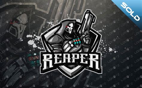 Grim Reaper Mascot Logo | Premade Reaper eSport Logo For Sale - Lobotz LTD