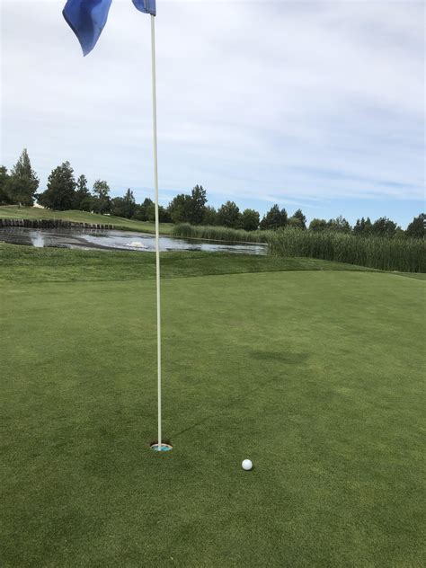 Almost and eagle. Closest I’ve come, birdie is good too. 6 iron from ...