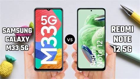 Samsung Galaxy M33 5g Vs Redmi Note 12 5g Youtube