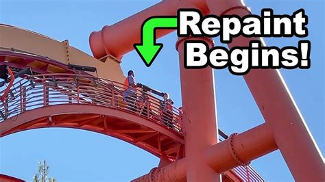 TATSU REPAINT Update 1 Work Begins Six Flags Magic Mountain YouTube