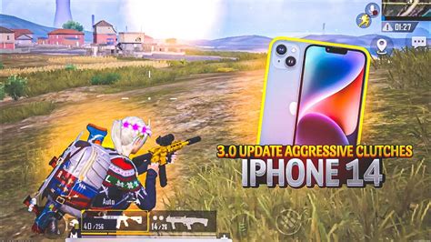 AGGRESSIVE CLUTCHES IN BGMI 3 0 UPDATE IPHONE 14 SMOOTH 60FPS PUBG