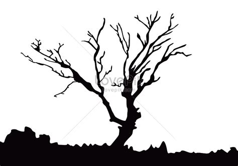 Trees Silhouette Illustration Isolated On White Background Download