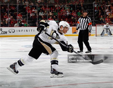 Ian Cole Of The Pittsburgh Penguins Skates Against The New Jersey