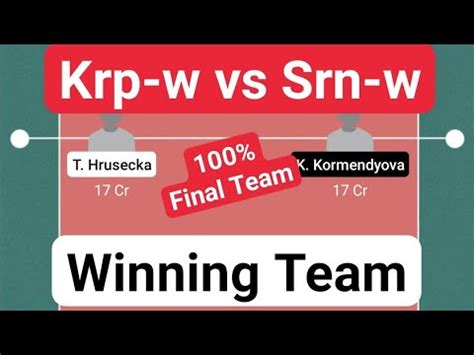 Krp W Vs Srn W Volleyball Dream Team Preview Today Match Czech