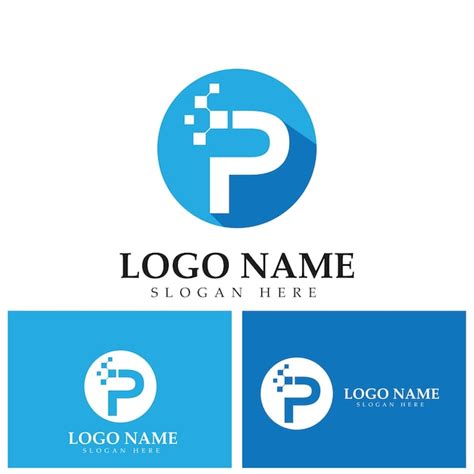 Premium Vector Letter P For Pixel Logo Template