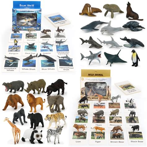 Snapklik.com : 24 Small Animal Figurines Learning & Education Toys ...