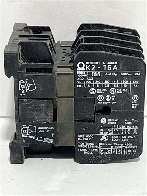 BENEDIKT JAGER CONTACTOR K2 16A10 K2 16A EBay