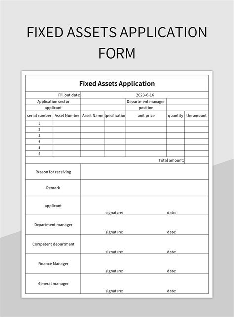 Fixed Assets Disposal Form Excel Template And Google Sheets File For