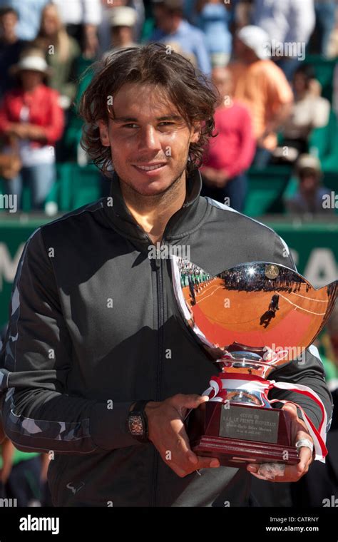 22 04 2012 Monte Carlo Monaco Rafael Nadal ESP With His Trophy For