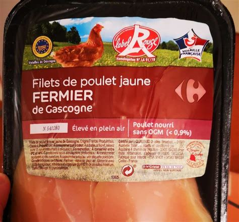 Filet De Poulet Jaune Fermier Carrefour