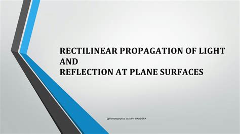 Solution Rectilinear Propagation Of Light Studypool