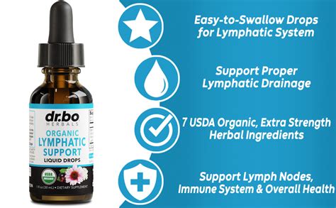 Lymphatic Drainage Supplements Drops Organic Lymphatic