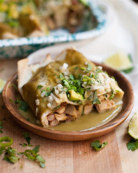 Green Chili Chicken Enchiladas 100 Vegan Sweet Potato Soul