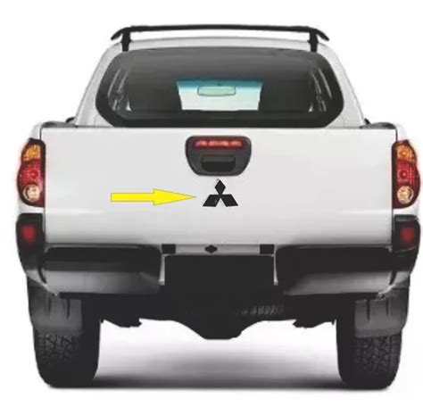 Emblema Tampa Traseira Triton L200 Pajero Gl Glx Xb Preto