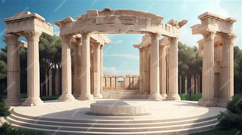 Premium AI Image | Ancient Greek Amphitheater