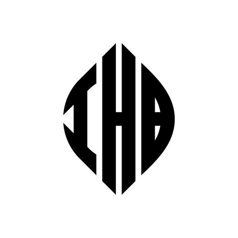 Diseño de logotipo de letra de círculo ihb con forma de círculo y