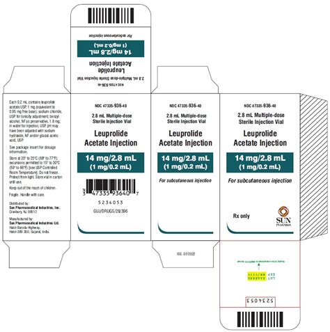 Dailymed Leuprolide Acetate Kit