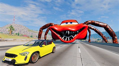 Escape From The Lightning Mcqueen Eater Car Vs Lightning Mcqueen