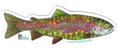 Fishe Troutragous Rainbow Stickers Custom Fly Rod Crafters