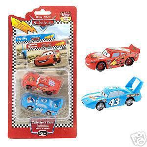 DISNEY PIXAR MOVIE CARS KING & MCQUEEN 2 CAR SET NEW | #134163858