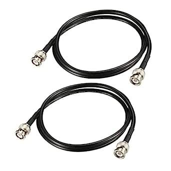 Uxcell RG58 Coaxial Cable With BNC Male To BNC Male Connectors 50 Ohm 3