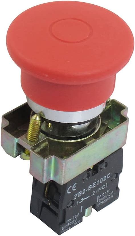 Amazon Uxcell 22mm NC Red Mushroom Emergency Stop Switch 600V 10A