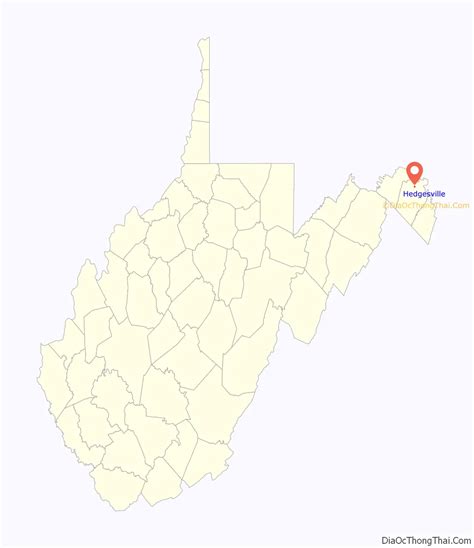 Map of Hedgesville town