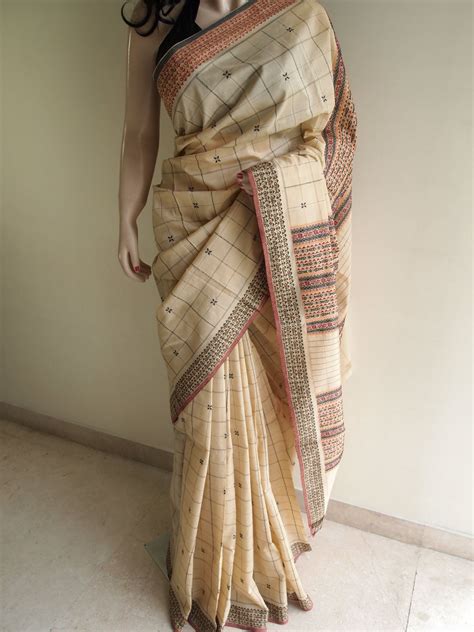 Brand New Beige Orissa Cotton Saree Cotton Saree Saree Indian Fashion