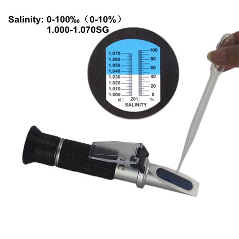 0 10% Aquarium Salinity Refractometer Hydrometer 1.000 1.040SG ...
