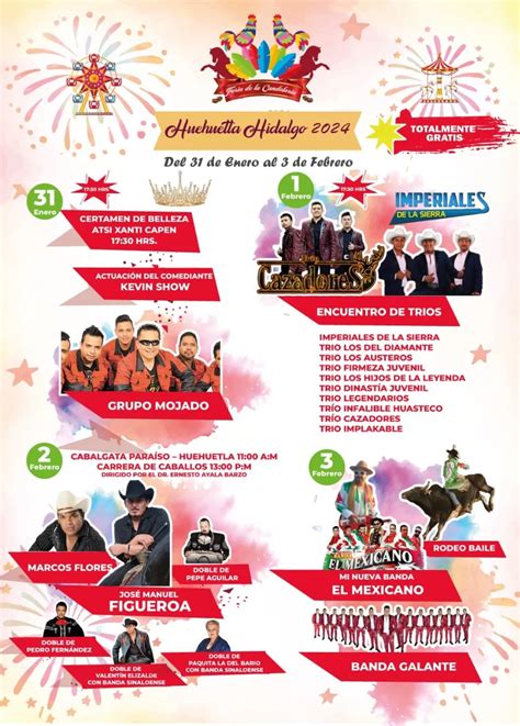 Feria Huehuetla Hidalgo 2024 FERIAS Y CONCIERTOS EN MÉXICO