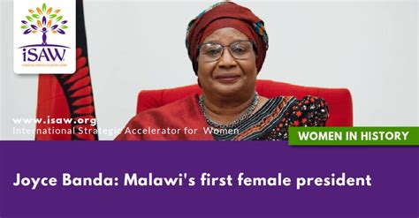 Joyce Banda: Malawi's first female president - iSAW