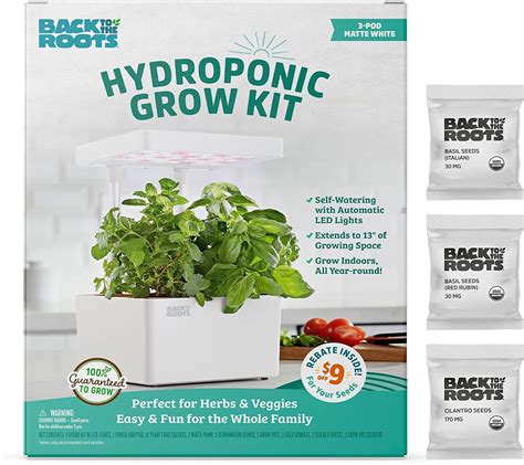 3 Pod Back To The Roots Hydroponic Indoor Grow Kit W Organic Seeds