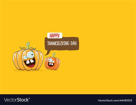 Funny thanksgiving day horizontal banner Vector Image