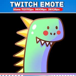 Cute Dinosaur Emote Pack For Your Twitch Stream Dinosaur Etsy