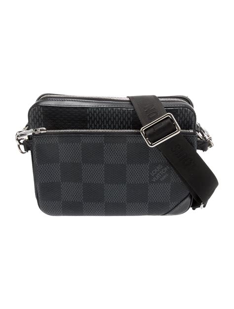 Louis Vuitton Damier Graphite Infini 3d Trio Black Messenger Bags Bags Lou904476 The Realreal