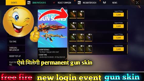 Free Fire New Event Today How To Get Login Event Free Permanent Gun