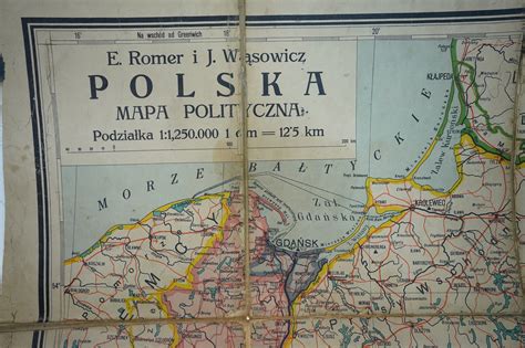 Polska Mapa Polityczna 1930r Lwów 1 1 250 000 543 Aukcja