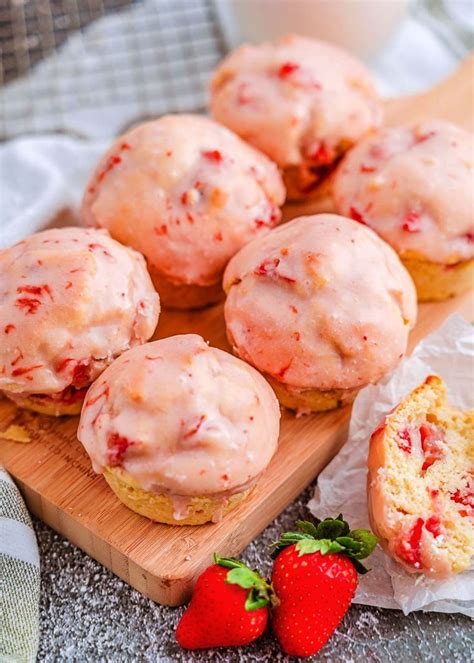 These Strawberry Muffins Are Light Fluffy And Studded With Juicy