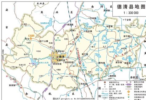 浙江湖州市德清县标准地图32k图片其他其他 图行天下素材网