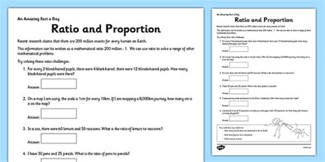 Ratio And Proportion Worksheet Worksheet Teacher Made