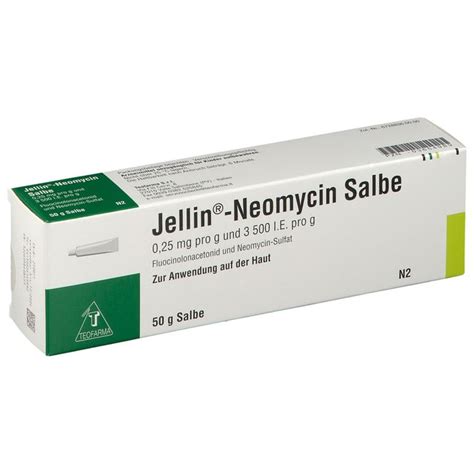 Jellin Neomycin Salbe 0 25 Mg G Und 3500 I E G 50 G Mit Dem E Rezept