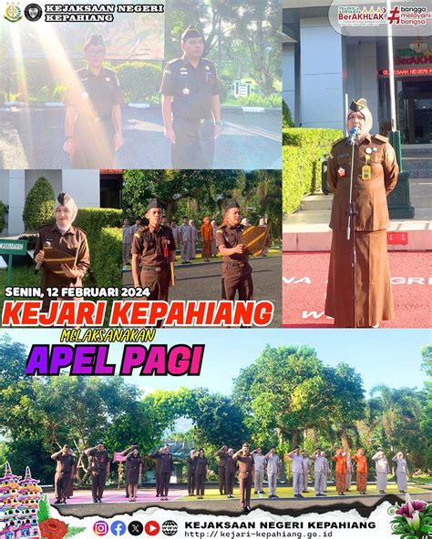 Kepala Sub Bagian Pembinaan Rosnaini S H Memimpin Apel Pagi Di