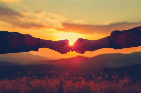 premium photo  romantic image   couple holding hands  front